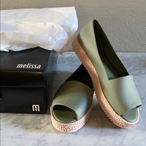 Melissa puzzle platform open toe shoes